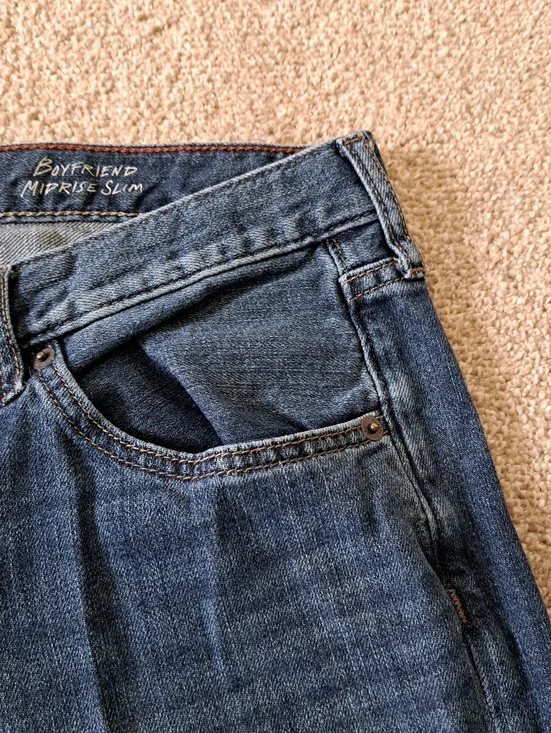 Eddie Bauer Jeans Women's Size 12 Boyfriend Fit Denim Blue Mid Rise Casual - Picture 4 of 14